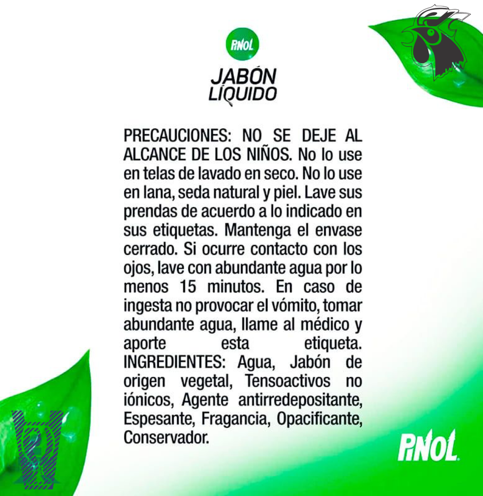 Pinol Jab Ropa Col 828ml