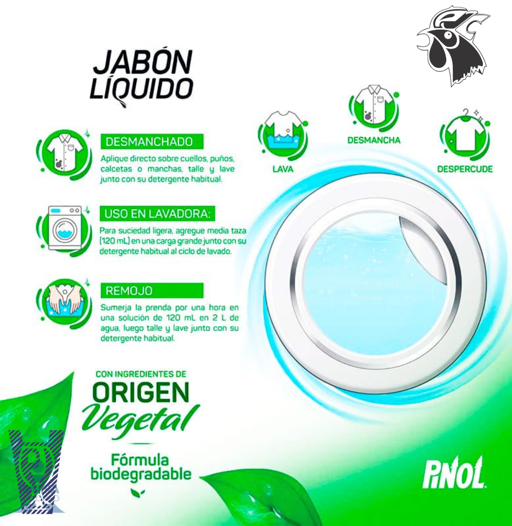 Pinol Jab Ropa Col 828ml