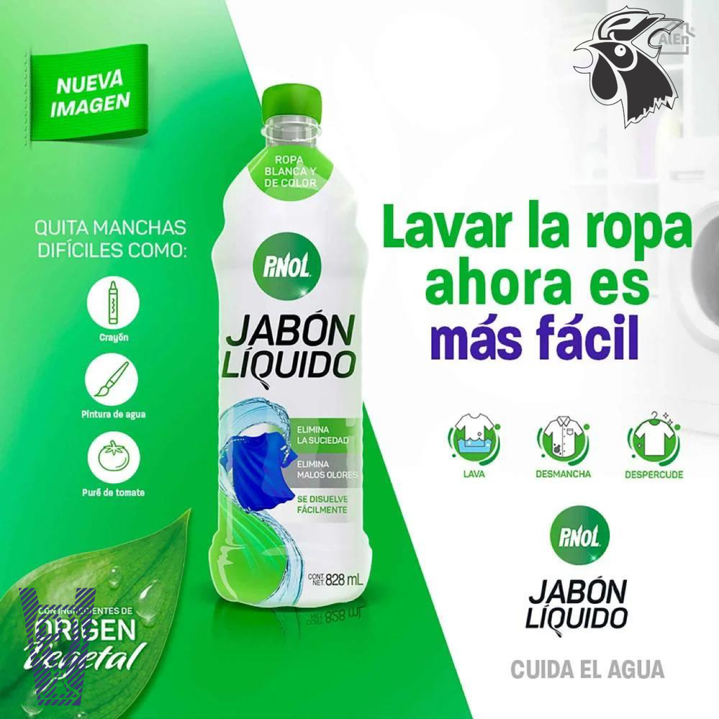 Pinol Jab Ropa Col 828ml