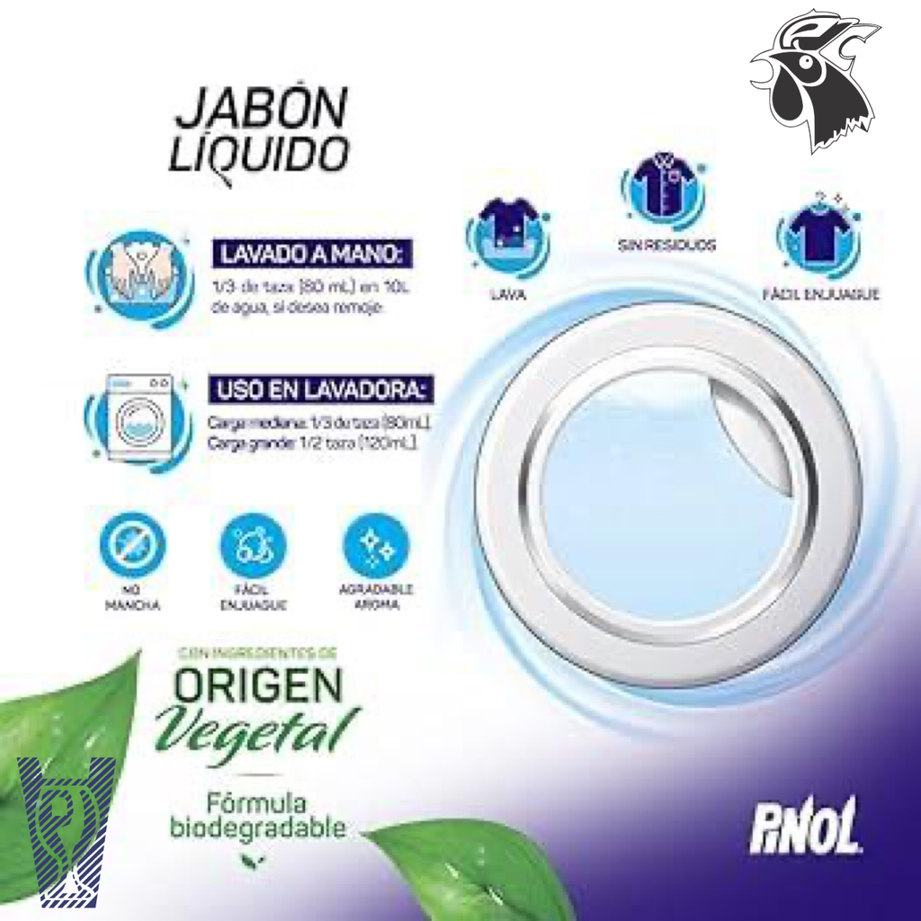 Pinol Jab Ropa Osc 828ml