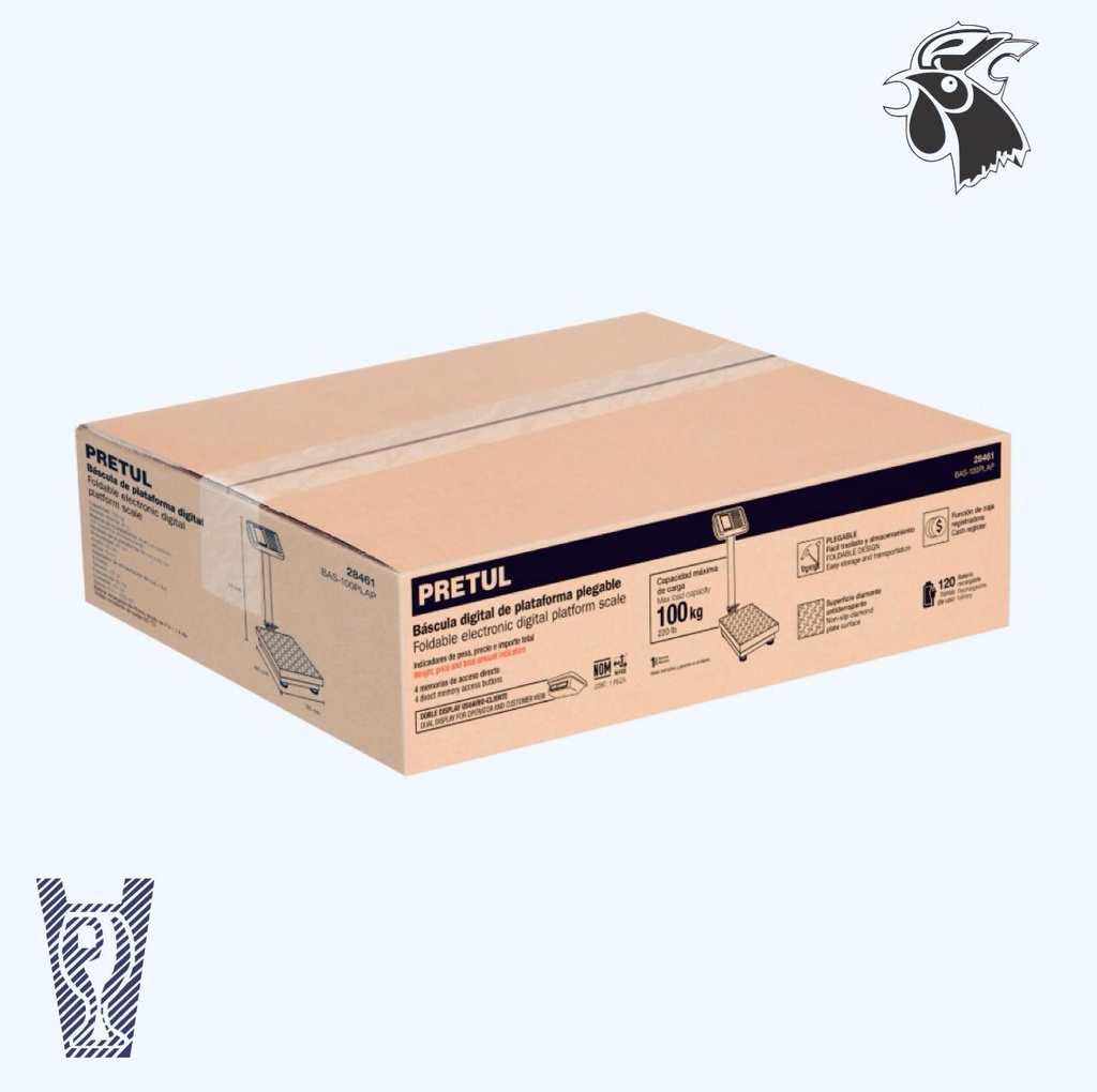 Bascula de 100kg Plegable