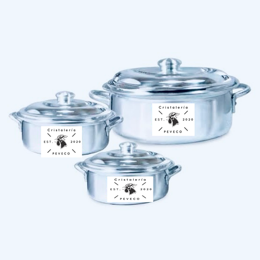 [ALMJGOBDRSVAL] Juego de Budineras de Aluminio Cotorro Valiente (#28,#26,#24)